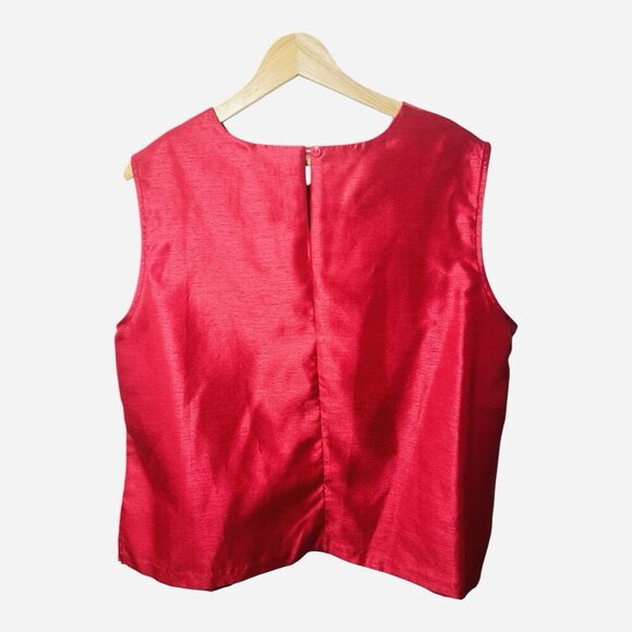 Maggie Barnes Women’s Willow Ridge Sleeveless Pink Blouse Shell Plus Size 1X - Picture 2 of 5